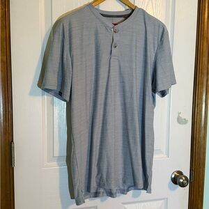 Bruno Milano Shirt Sleeve Pale Blue Henley Medium